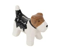 Decorative Ceramic Piggy Bank in the Shape of Teckel, Terrier, Pug Brown, 17 x 8.5 x 11 cm (Terrier)