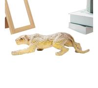 Decorative Cheetah Sculpture | Leopard Walking Figures in Resin | Leopard Art Decor for Desk, Table Statue for Bedroom Kitchen Bookshelf and Living Room