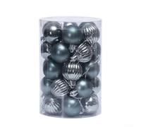 Decorative Christmas Balls 34PCS Shatterproof Ornaments for Trees and Holiday Celebrations, 40mm Size (19#)