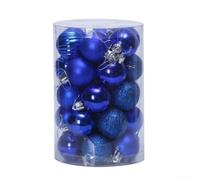 Decorative Christmas Balls 34PCS Shatterproof Ornaments for Trees and Holiday Celebrations, 40mm Size (4#)