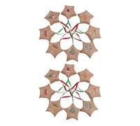 Decorative Christmas Boxes - 16 Piece Festive Containers | Paper with Build, Star Treat Holders, Chocolate Cookie Snack Goodie Toy Dessert Organizer, Holiday Party Favor Accessory