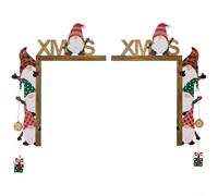 Decorative Christmas Door Frame Ornament Crafted From Sturdy Wood To Add Festive Appeal To Home Decor With Unique Style For Hanging Or Table Top Use(Left)