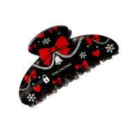 Decorative Christmas Hair Clip with Curved Jaw Hold, PVC Accessory for Holiday Updos, Half Up Looks and Daily Use Seasonal Hair Accessory Festive Clip Winter Holder Holiday Updo Curved Jaw
