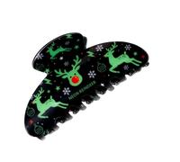 Decorative Christmas Hair Clip with Curved Jaw Hold, PVC Accessory for Holiday Updos, Half Up Looks and Daily Use Seasonal Hair Accessory Festive Clip Winter Holder Holiday Updo Curved Jaw