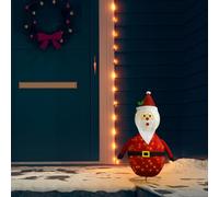 vidaXL Decorative Christmas Santa Claus Figure LED Luxury Fabric 60cm UK HOT
