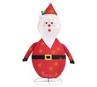 vidaXL Decorative Christmas Santa Claus Figure LED Luxury Fabric 120cm, Red