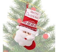 Decorative Christmas Stockings, Stockings for Christmas Decorations - Large Knitted Stocking Candy Bags | Christmas Stocking Decorations Reusable Christmas Treat Pouch for Window Mu