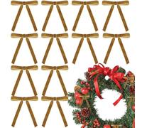 Decorative Christmas Tree Bows - Seasonal Wreath Bow Ornament, Celebration Twisted Bows For Trees | Fireplaces, Doors And Garlands, Festive Christmas Decorations For Use I