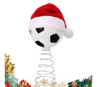 Decorative Christmas Tree Tip, Football and Santa Hat for Tree - Table Display for Home Party | for Winter Parties Indoor Children's Room Home Door Living Room