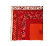 Decorative Chunari Chunar Chunni Large Chunni Puja Indian Traditional Navratri Festival Decoration Chunr MATA Ki Chunri for Statue Chowki Pooja Aasan Mat Poster Frame Home Decor(Size:76")(Red,Orange)