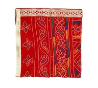 Decorative Chunari Chunar Chunni (Size :- 76 Inch) Large Chunni Puja Indian Traditional Navratri Festival Decoration Chunr MATA Ki Chunri for Statue Chowki Pooja Aasan Mat Posters Frame (Red)