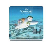 Decorative Coaster (10 x 10 cm) - The Snowman and the Snowdog (Trio Flying over Town)