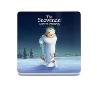 Decorative Coaster (10 x 10 cm) - The Snowman and the Snowdog (Trio Hugging)