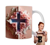 Decorative Coffee Mug: Milk Ceramic Mug, Novelty Decorative Drinks | Beautiful Light Shade 3D Hope Sun Pattern Breakfast Tea Cup, Reflective Design Coffee Cold Coffee Cafet For