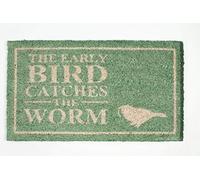Decorative Coir Entrance Door Mat The early bird catches the worm 70 cm x 40 cm
