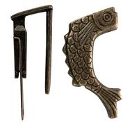 Decorative Combination Lock Vintage Lock Fish Shaped Antique Bronze Chinese Padlock, Classic Design Metal Fish Lock Multi-function Fine Workmanship