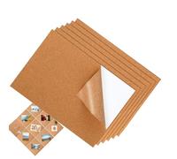 Decorative Cork Board Set - Six Piece Rectangular, Self-Adhesive, Removable Panels, Wall Display Solution Made of Natural Cork, Space Saving Message for Use in the Living Room, Beautiful