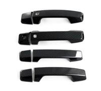 Decorative Cover Compatible with Mitsubishi for Triton MV 2024 ABS Side Trim Set Carbon Fiber Style Accessories Car Exterior Door Handle Cover