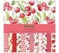 Decorative Craft Paper Scrapbook, Scrapbook Paper 12Designs Fruit 6x6 inches 1 Sided Acid Free 160gsm Pack of 48 Multicolor
