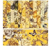 Decorative Craft Paper Scrapbook, Scrapbook Paper Floral Multicolor 6x6 Inch Pack of 48 Sheets 12 Designs Single Sided