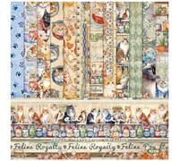 Decorative Craft Paper Scrapbook, Scrapbook Pattern Paper 6"x6" Pack of 24 Sheets 12 Designs Single Sided Multicolor