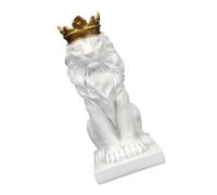 Decorative Crowned Animal Sculpture Resin Table Top Ornament 14.5cm For Living Room Office Or Study Decoration Living Room Accent