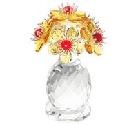 Decorative Crystal Nature Sculptures Item Popular Room Enhancement Flower Piece Bouquet Ornament Distinctive Donations
