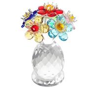 Decorative Crystal Nature Sculptures Item Popular Room Enhancement Flower Piece Bouquet Ornament Distinctive Donations