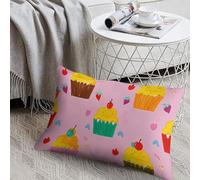 Decorative Cupcake Patterns Lumbar Throw Pillow Covers 8"x12" with Hidden Zipper Outdoor Couch Pillow Cases for Sofa Bed Living Room Garden Plush Pillowcase Farmhouse Cushion Case Home Decor