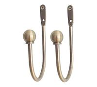 Decorative Curtain Drapery Holdbacks, Metal U Shape Curtain Tieback Hooks, Wall Mounted Curtain Holder for Drapes(B)
