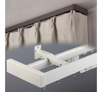 Decorative Curtain Track Set, Double Track for Ceiling or Side Mounting, Aluminium Alloy Room Divider with Complete Accessories