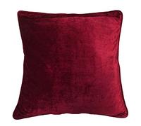 Decorative Cushion Cover Indian Decor Throw Pillow Maroon Sofa Velvet Case 24 x 24 Inches