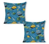 Decorative Cushion Covers Sports Car Funny Colorful Vehicle Set Of 2 Square Cushion Cover For Bedroom Livingroom Family