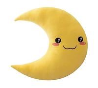 Decorative Cushion for Children's Room in the Moon - 25 cm Plush Baby Pillow - Smiling Face Embroidered
