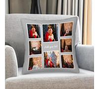 Decorative Custom Pillow Case with Your Photos, Personalized Cushion Cover for Family, Couples, Friends, Gift for Holidays, Birthday, Anniversary