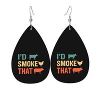Decorative Dangle Earring I'd Smoke That Funny BBQ Grilling Party Drop Earrings Novelty Women Earring for Girl Decorations Anniversary