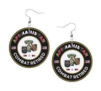Decorative Dangle Earring US Army 5th Special Forces Group Afghanistan Combat Retired Drop Earrings Novelty Women Earring for Girl Party Ladies