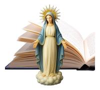 Decorative Desktop Sculpture - Resin Table Sculpture | Spiritual Decoration | Small Statue Of The Virgin Mary | Resin Decorative Sculpture for Windowsill Bookshelf Bedside Table Meditation Area