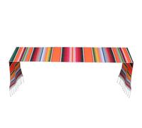 Decorative Dining Table Runner Cotton Mexican Style Orange