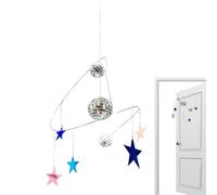 Decorative Disco Ball - Home Decoration Ball Disco Light Catcher, Hanging with Reflective Stars Rotating for Parties, Car, Window, Outdoor, Interior, Roof, Garden, Patio