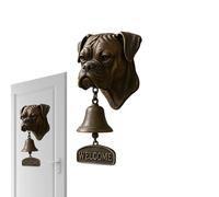 Decorative Dog Head Bullshit - Retro Exterior Door Chime - Hand Cast Iron Design, Distinct Ringer - Elegant Wall Feature, Vintage Decorative Bell,