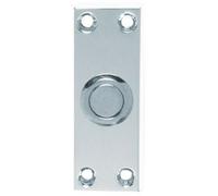 Decorative Door Bell Cover Polished Chrome 76 x 25mm Victorian Square Edged