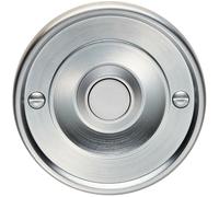 Decorative Door Bell Cover Satin Chrome 65 x 7mm Round Sleek Button Plate Loops Multi One Size