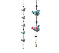 Decorative Door Hanging Colorful 5 Fabric Hen Bird String for Indian Festival Christmas Decorations Indoor Wall Bedroom Home Party Decor New year Return Gifts Idea (Size-34")(Blue,Multicolour)