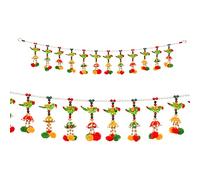 Decorative Door Parrot Hanging toran Wall Bandanwar Wall Door traditional Diwali Decorations Indoor Pom Pom Toran with Side for Main Entrance Window Wall Temple Living Room Home Retrun gift