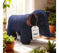 Decorative Door Stop Elephant Denim Blue Heavy Door Holder Window Buffer Floor Stopper Doorstop Over 1200g