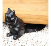 Decorative Door Stop,Squirrel Door Stoppers,Heavy Duty Cute Door Stopper Cast Iron for Security (Black)