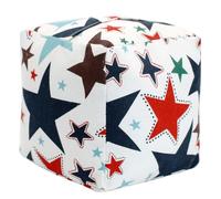Decorative Door Stopper, Weighted Fabric Door Stopper with Handle, Heavy-Duty Square Door Floor Stop for Bedroom, Living Room, Interior, Doors (Star)
