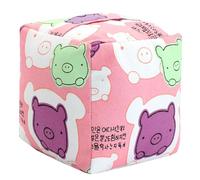 Decorative Door Stopper, Weighted Fabric Door Stopper with Handle, Heavy-Duty Square Door Floor Stop for Bedroom, Living Room, Interior, Doors (Pig)