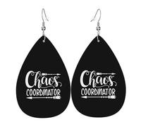 Decorative Earring Chaos Coordinator Leather Teardrop Earrings Novelty Women Earring for Mother’s Day Anniversary Party